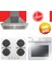 Alvaro Turbolu 6 Proğramlı Ankastre Set ( HON602W + Candy CVG6WW + HCH6MXTK Inox ) 1