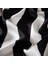 Siyah Beyaz Makro Zebra Desenli Tivil Ipek Eşarp 2
