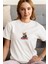 Zuno Kadın Comfort Fit Alone Bear Baskılı T-Shirt 1