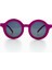 Yazın En Eğlenceli Aksesuarı Yaz Kombini Fuşya Yuvarlak Çerçeve Kız Çocuk Güneş Gözlüğü UV400 Koruma 5