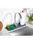Musluk Emici Mat, Silikon Katlanabilir Musluk Sıçrama Koruması Lavabo Damlama Matı Su Tutucu Lavabo Matı Kurutma Matı Mutfak ve Banyo Için Lavabo Aksesuarları (Gri) 1