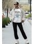 Zuno Kadın Comfort Fit Kingpin Baskılı T-Shirt 1