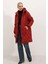 5138 Kapitone Uzun Şişme Mont - Bordo 2