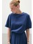 Kısa Kollu Salaş Bluz - Indigo 5