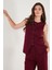 Regular Fit Bisiklet Yaka Kolsuz Düğmeli Basic Bluz Yelek Bayan Yelek 65200004 6