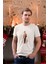 Zuno Erkek Slimfit Centilmen Lama Baskılı T-Shirt 1