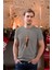 Zuno Erkek Slimfit Centilmen Lama Baskılı T-Shirt 1