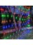® 1x2 Metre Dekoratif File Ağ Perde 192 LED 8 Animasyonlu Farklı Işık Modu Rgb Fişli 1
