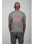 Zuno Erkek Slimfit Eyes And Flowers Baskılı T-Shirt 1