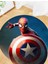 3D Kaptan Amerika Kalkanlı Marvel Halı – Süngerli Yüzey, Kaymaz Taban, Makinede Yıkanabilir 3