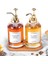 Home 500 ml Cam Sıvı Sabunluk ve Losyonluk, Yüksek Kaliteli Krom Başlık, Şık Tasarım, Çok Amaçlı Kullanım Için Ideal: Kahve Şurubu, Sıvı Yağ, Sirke, Losyon ve Sıvı Sabun (Gold, Yuvarlak) 1