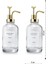 Home 500 ml Cam Sıvı Sabunluk ve Losyonluk, Yüksek Kaliteli Krom Başlık, Şık Tasarım, Çok Amaçlı Kullanım Için Ideal: Kahve Şurubu, Sıvı Yağ, Sirke, Losyon ve Sıvı Sabun (Gold, Yuvarlak) 2