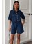 Taş Detaylı Gömlek Şort Denim Takım 10175 5