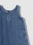 Kız Bebek Mavi Gap Logo Ultrasoft Denim Elbise 2