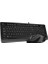 F1010 Q USB Türkçe Fn-Multimedya Klavye+Optik 1600DPI Siyah/gri Mouse Set 3
