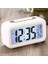 Dekoratif Dijital Alarmlı Saat, 12/24 Dönüştürme Gece Görüşlü Yatak Başucu Saati Masa Saati LED Ekran Pilli Çalar Saat 13 x 4.5x 7.5cm (Beyaz) 2