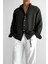 Oversize Basic Rahat Gömlek Siyah 1