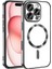 Giyim & Aksesuar Iphone 16 Pro (6.3) Inç ile Uyumlu Kablosuz Şarj Destekli Kamera Lens Korumalı Kross Magneticsafe Kılıf (Siyah) 1