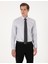 Erkek Gri Slim Fit Uzun Kollu Basic Gömlek 50305127-VR024 4