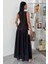Tek Omuzlu Pile Detay Maxi Elbise 2895 4