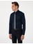 Erkek Lacivert Slim Fit Uzun Kollu Basic Gömlek 50305127-VR033 3