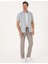 Erkek Taş Regular Fit Beli Lastikli Kanvas Pantolon 50308104-VR049 3