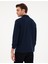 Erkek Lacivert Slim Fit Kıvrılmaz Yaka Sweatshirt 50307408-VR033 5