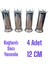 12 cm Mobilya Kanepe Koltuk Baza Yatak Çekyat Yükseltme Ayağı M8 Bağlantı Aparatlı Metal Ayaklar (4 Adet) 1