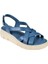 Hakiki Deri Comfort Kadın Sandalet PLM-2426 Kot Mavi 1