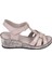 Hakiki Deri Comfort Kadın Sandalet Plm-5 Silver 2