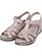 Hakiki Deri Comfort Kadın Sandalet Plm-5 Silver 4