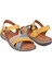 Hakiki Deri Comfort Kadın Sandalet CB-22382 Sarı Multi 5