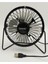 Mini Metal Fan Vantilatör, USB Girişli, Siyah, Taşınabilir ve Hafif Tasarım 1
