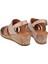 Hakiki Deri Comfort Kadın Sandalet Plm-01 Bej Multi 5