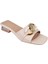 Abiye 3 cm Topuklu Kadın Terlik CB-35832 Bej 1