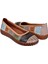Hakiki Deri Comfort Kadın Babet AHU-6031 Vizon Multi 5