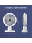Işıklı USB Mini Fan, 3 Kademeli Hız, Taşınabilir Masaüstü Vantilatör 4