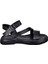 Hakiki Deri Comfort Kadın Sandalet BEL-603 Siyah 2