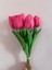 6 Adet Pembe Lale Islak Görünümlü Yapay Lale 2