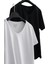Tişört V Yaka 2'li Ekonomik Paket Pamuklu Cotton Modal Siyah-Beyaz Slim Fit Ekstra Esnek Unisex Yvsb1-1 2