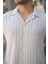Erkek Çizgili Keten Gömlek 3