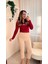 Kadın Üste Oturan Paçası Bilek Üzerinde Biten Atlas Kumaş Pantolon 36 (S) - 48 (4xl) 1