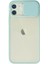 iPhone 12 Kılıf Palm Buzlu Kamera Sürgülü Silikon - Turkuaz - JUL1007-1084 1