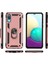 Samsung Galaxy A02 Kılıf Sofya Yüzüklü Silikon Kapak - Rose - JUL8253-3056 3