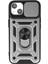 iPhone 15 Kılıf Pars Lens Yüzüklü Silikon - Gümüş - JUL3691-3717 1