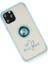 iPhone 12 Pro Kılıf Montreal Yüzüklü Silikon Kapak - Buz Mavi - JUL6008-4691 3