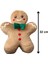 Kurabiye Adam Peluş Yastık, Uyku Arkadaşı Peluş, Yılbaşı Yeşil Papyon Kurabiye Adam 32 cm 3