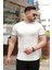 Erkek Bisiklet Yaka Çizgi Desenli Ribanalı Kısa Kollu Tshirt 1