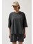 Oversize Lazer Kesim Bisiklet Yaka T-Shirt 3