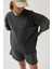Oversize Lazer Kesim Bisiklet Yaka T-Shirt 4